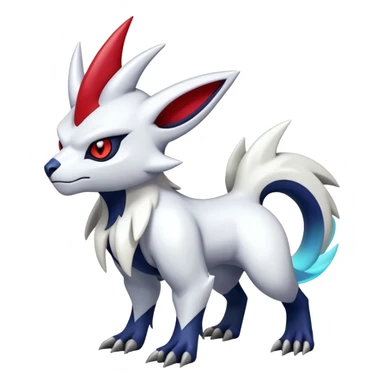 Shiny Colorful Gothic Exotic Badass Cool Absol-Zangoose-Pokémon-Fakémon-hybrid-creature (full body) sticker