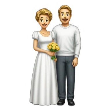 Wife 1994 with her husband 1991 sticker