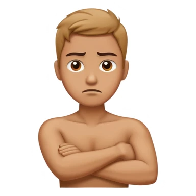 person holding their neck arms crossed looking mad sticker