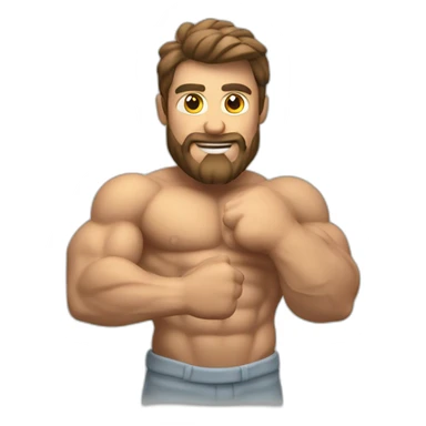 Muscle chatgpt coding guy Mediterranean sticker