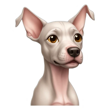 Hairless dog sticker