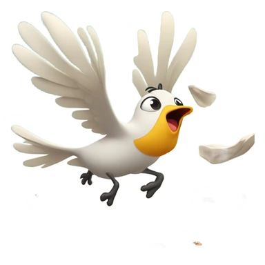 Flying while poopong sticker