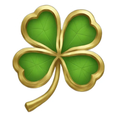 gold outline-clover sticker