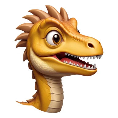 Cinematic Comical jurassic park Velociraptor Portrait Emoji, Head tilted dramatically with an exaggeratedly shocked expression, featuring a sleek, agile form with wide, comically expressive eyes and a quirky, animated snout that brings out its playful side, Simplified yet hilariously expressive features, highly detailed, glowing with a slightly sassy prehistoric glow, high shine, dramatic yet playful, stylized with an air of cheeky dinosaur mischief, soft glowing outline, capturing the essence of a meme-worthy jurassic park Velociraptor that looks ready to side-eye its way into viral fame! sticker
