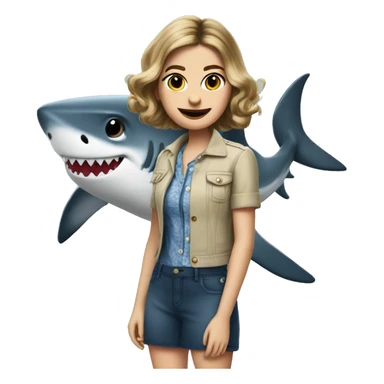 emily in paris as a shark sticker