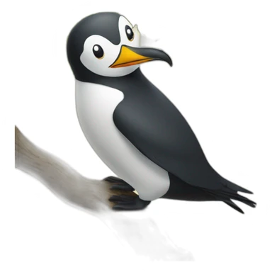 Pingouin sur arbre sticker