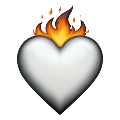 ❤️‍🔥 .. make the red heart white and flame to black sticker