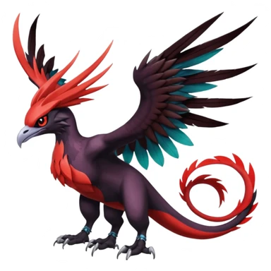 Yveltal-Noivern-Lugia-Fakémon-hybrid-creature (full body)  sticker