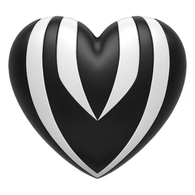 Adidas white stripes black heart sticker