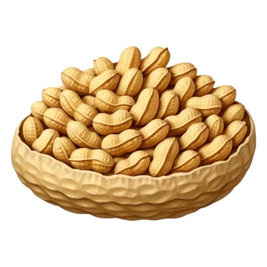 one whole peanuts in rough beige textured shells sticker