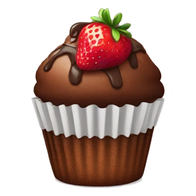straberry chocolate muffin sticker