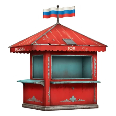 Russian kiosk sticker