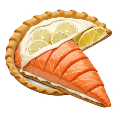 Karelian pasty with cream on top finnish with cream on top and salmon and lemon sticker