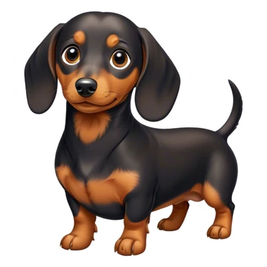 Black and tan dachshund  sticker