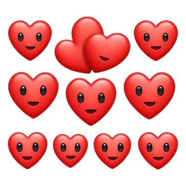 Create a hand drawn flat minimal love reaction emoji for a new social media app sticker