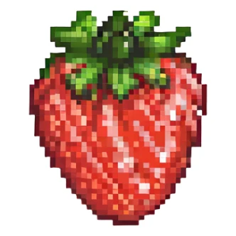 red strawberry sticker