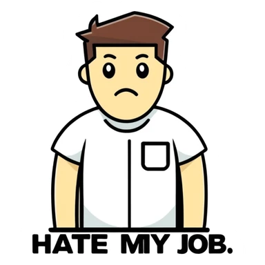 Hate my job  sticker