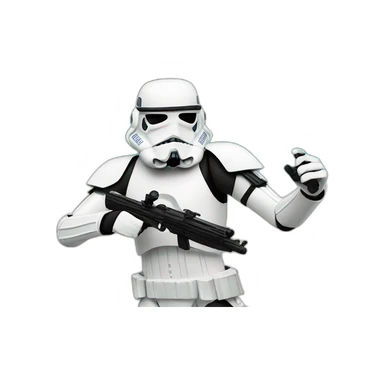 Tropical dancing stormtrooper sticker