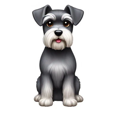 schnauzer miniatura de color sal y pimienta, orejas plantadas sticker
