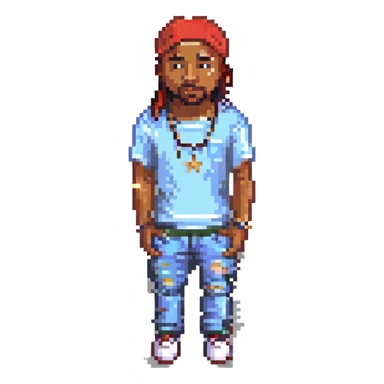 2Pac в полный рост, no background sticker