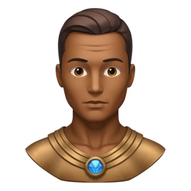 metal painted man bust sticker