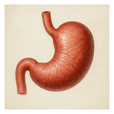 realistic anatomical stomach illustration sticker