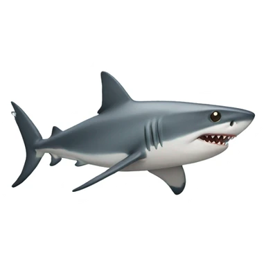 Shark with star eyes sticker