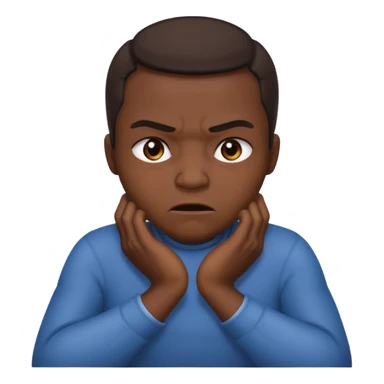 Grabbing throat with hands and looking angry with arms crossed and under chin sticker