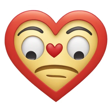 Corazón y un solo ojo dentro sticker