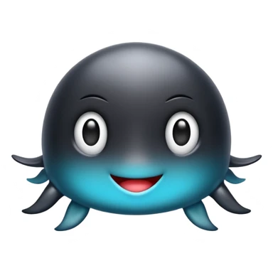 Concha do mar cor preta sticker