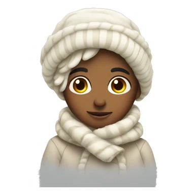 Cozy warm vanilla winter emojis  sticker