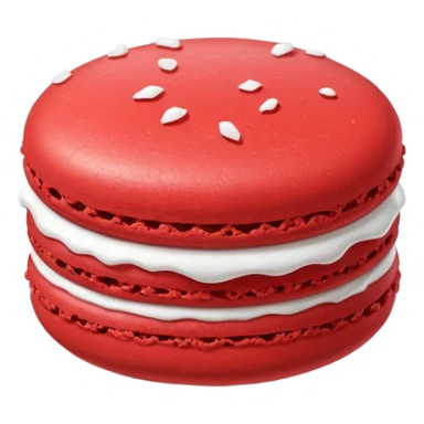 one red macaroon sticker