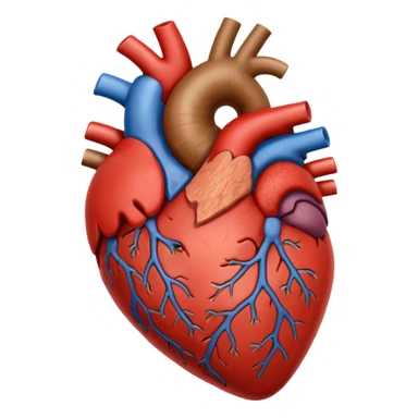 Brown anatomy heart sticker