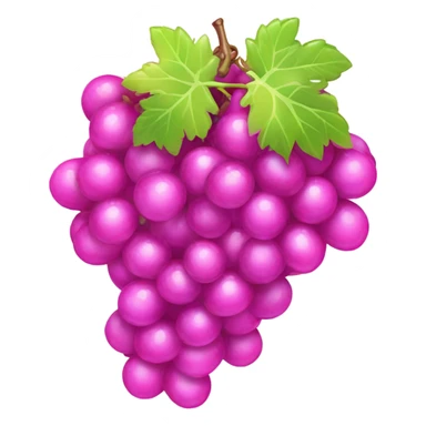 Cluster of hot pink sparkly grapes  sticker