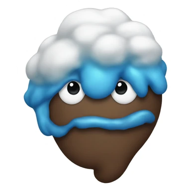 Blue poop sticker