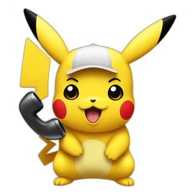 pikachu avec un telephone sticker