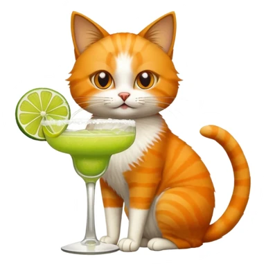 Cat drinking a margarita  sticker