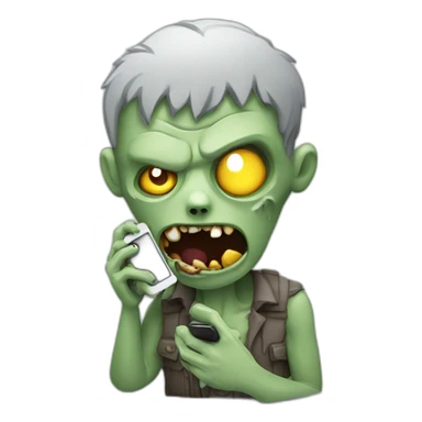 Zombie avec un téléphone  sticker