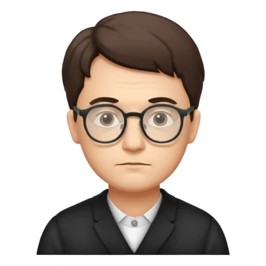 philosopher, wearing glasses sticker