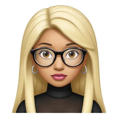 nicki minaj with glases sticker