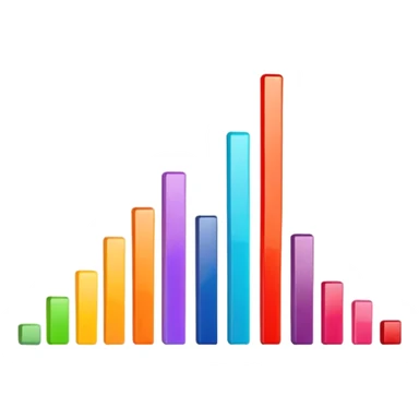 colorful bar graph with ascending data sticker