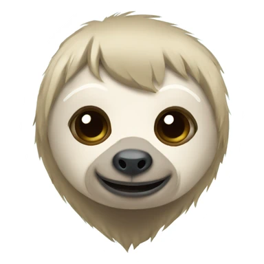 Blonde sloth with blue eyes on toilet sticker