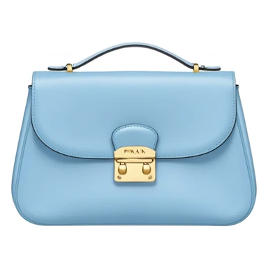 Light blue Prada clutch purse sticker