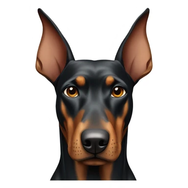 Aggressive Doberma with cropped ears sticker