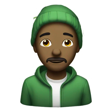 High off weed emoji sticker