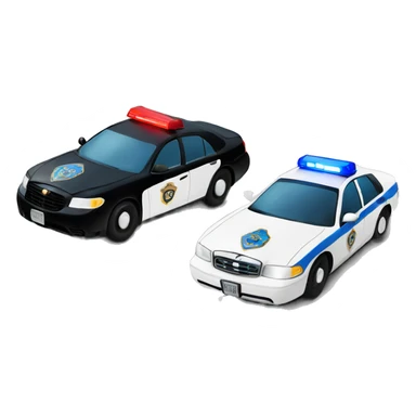 2 Cop cars side by side  sticker