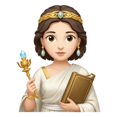 ancient greek woman with a scroll sticker