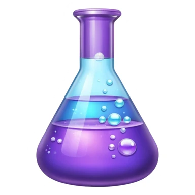 purple chemical flask sticker