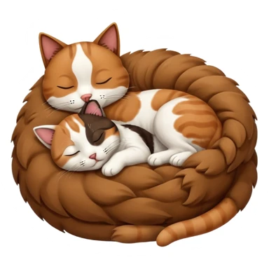 Cat and Dog sleep sticker