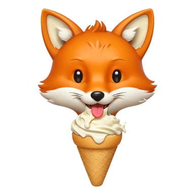 dondurma yiyen tilki sticker